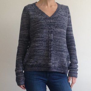 RW & CO. -  Blue & White Knit Sweater